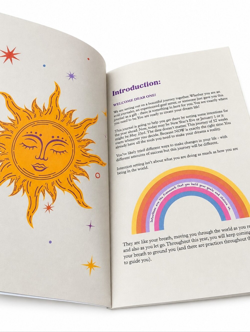 Rainbow Intention Journal 🌈 52 Week Guided Manifestation Goal Setting Creative - Picture 8 of 9